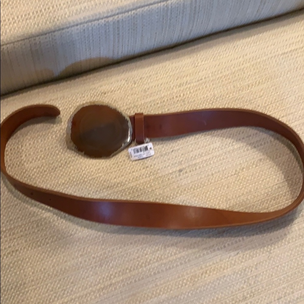 Michael Stars agate belt in cognac - Picture 4 of 6